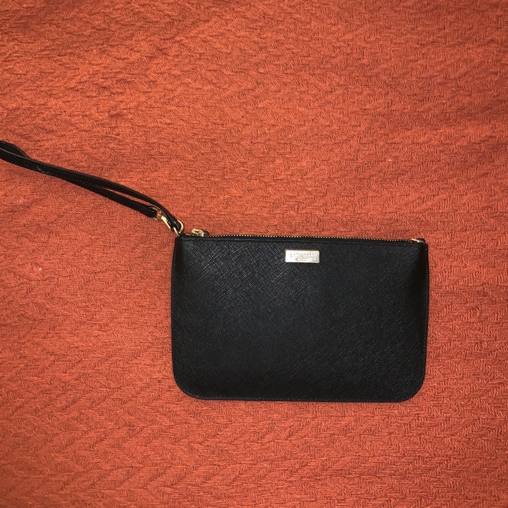 Kate spade black wallet wristlet